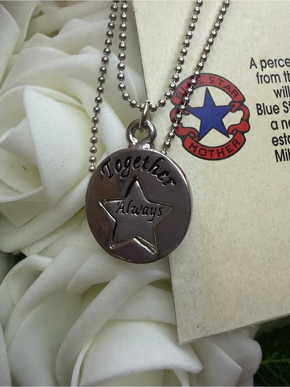 Together Always Silver Star Pendant Necklace